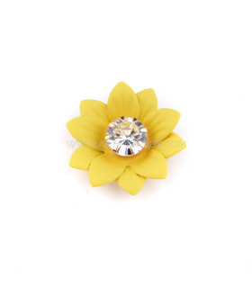 APPLICATION DE FLEURS MÉTALLIQUES AVEC STRASS "RACHEL"