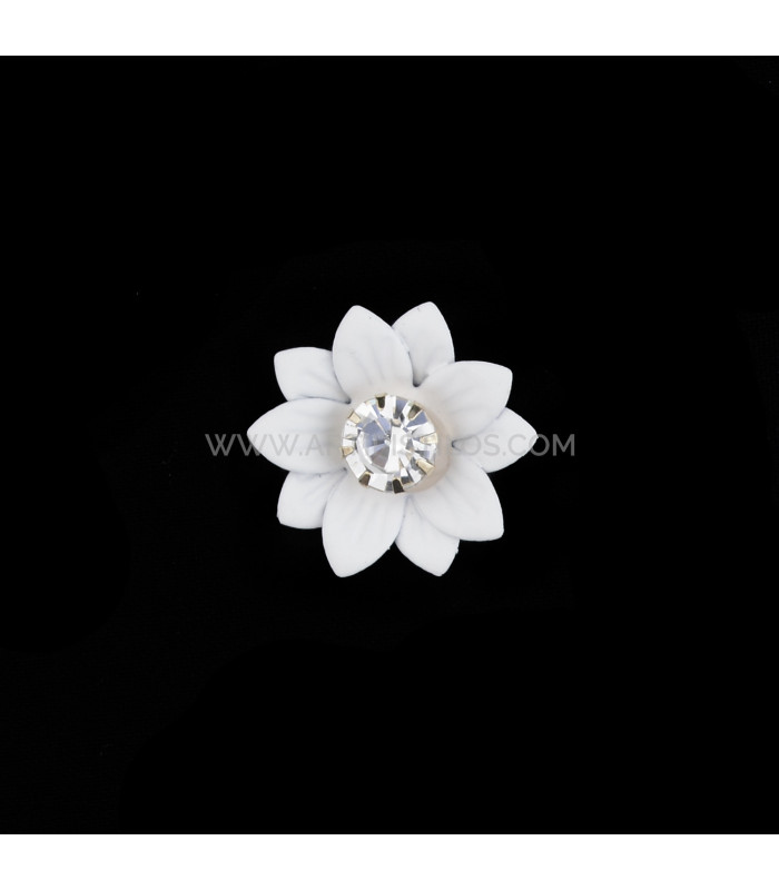 APPLICATION DE FLEURS MÉTALLIQUES AVEC STRASS "RACHEL"