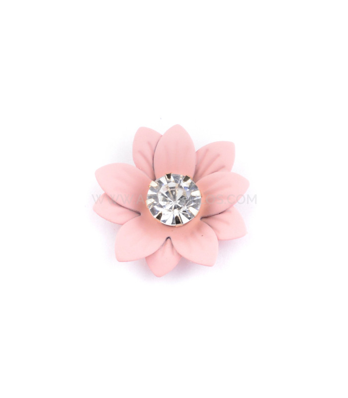 APPLICATION DE FLEURS MÉTALLIQUES AVEC STRASS "RACHEL"