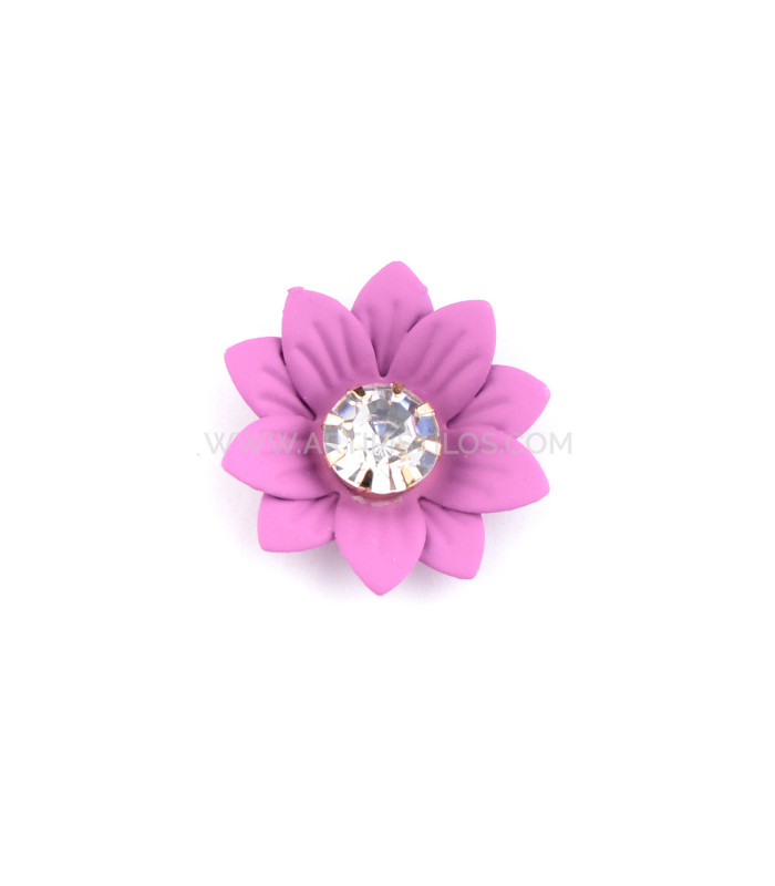 APPLICATION DE FLEURS MÉTALLIQUES AVEC STRASS "RACHEL"
