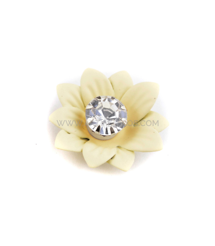 APPLICATION DE FLEURS MÉTALLIQUES AVEC STRASS "RACHEL"
