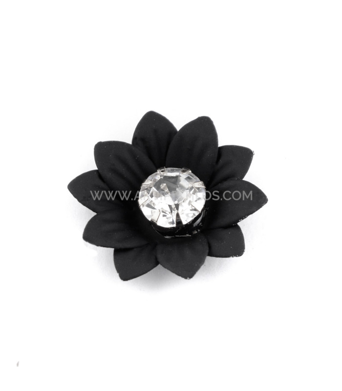 APPLICATION DE FLEURS MÉTALLIQUES AVEC STRASS "RACHEL"