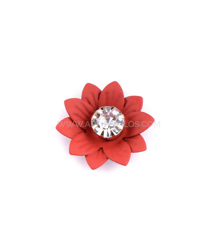 APPLICATION DE FLEURS MÉTALLIQUES AVEC STRASS "RACHEL"