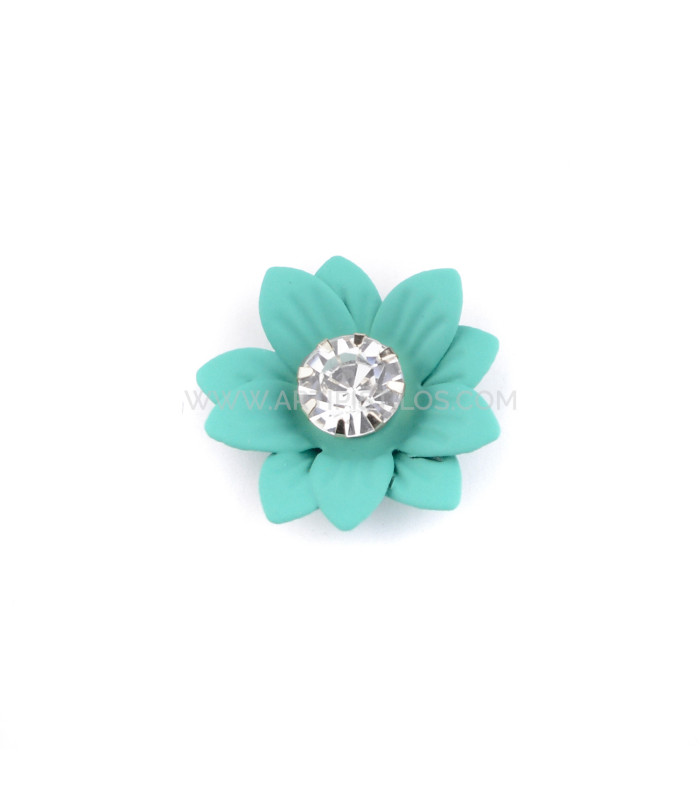 APPLICATION DE FLEURS MÉTALLIQUES AVEC STRASS "RACHEL"