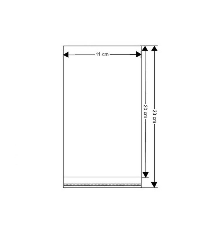 Sachets autocollants 11 x 20 cm