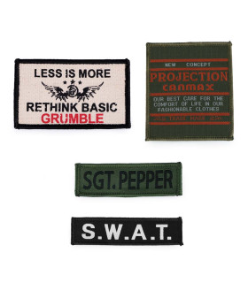 MÉLANGE D'APPLICATIONS THERMOFUSIBLES BRODÉES