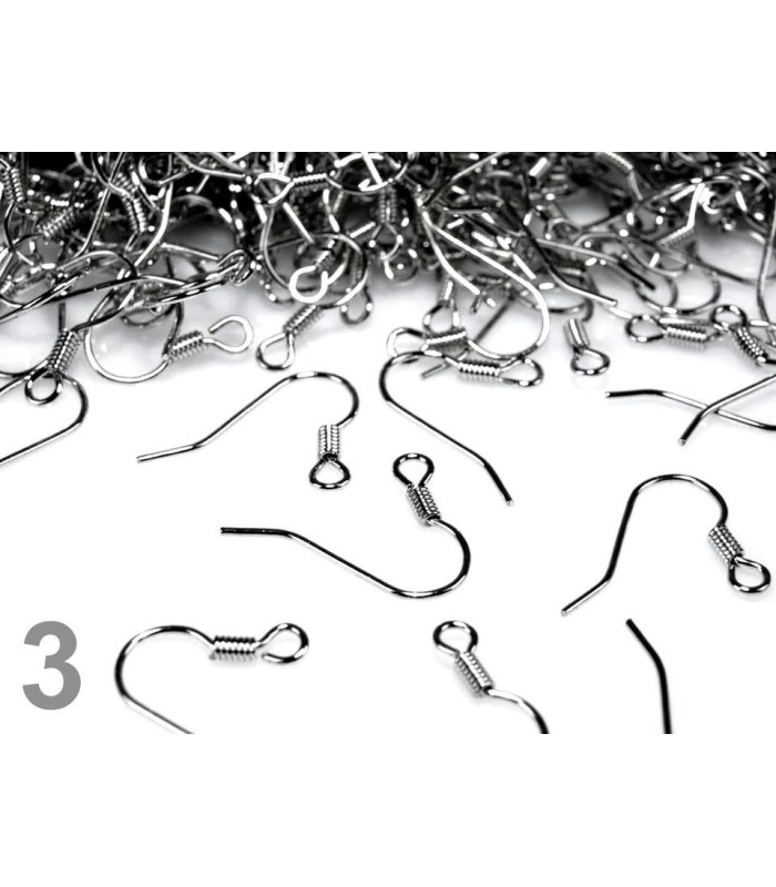 FERMETURE À CROCHET POUR BOUCLES D'OREILLES 15MM