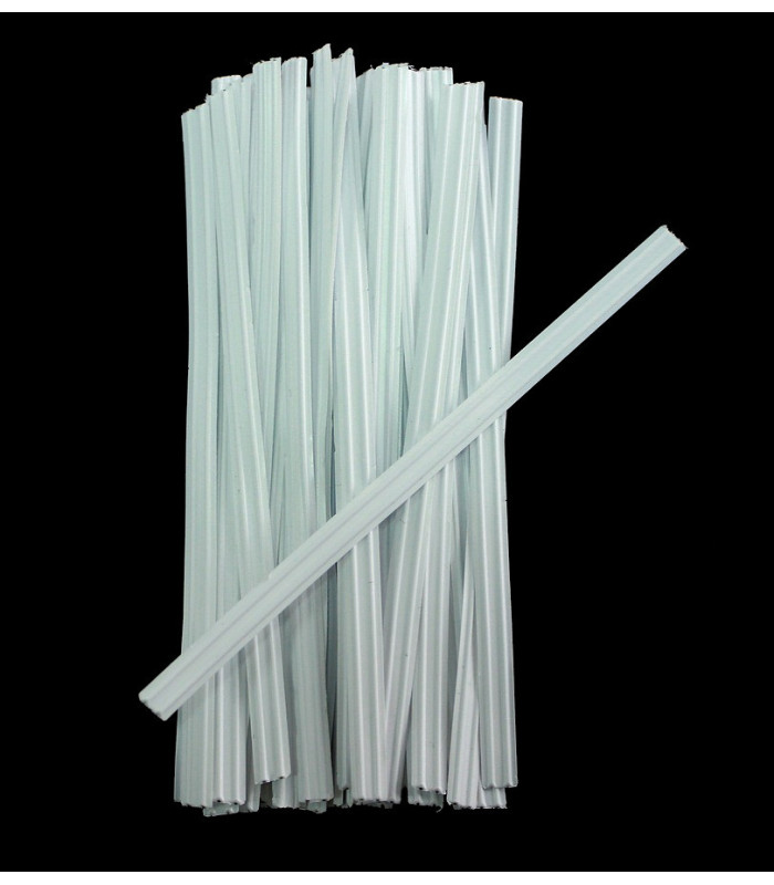 Fil double en bandes de 5 mm x 10 cm garnies de plastique