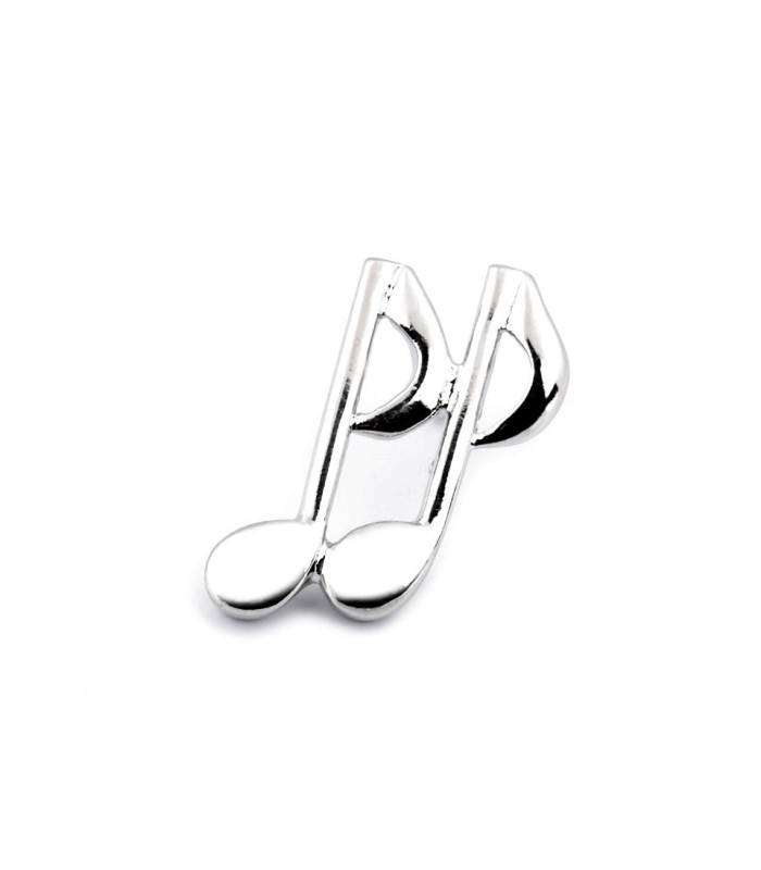 Broche décorative crâne/notes musicales en 3D