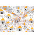 TISSU 100% COTON AVEC DES MOTIFS POUR ENFANTS 1,60 X 1 M