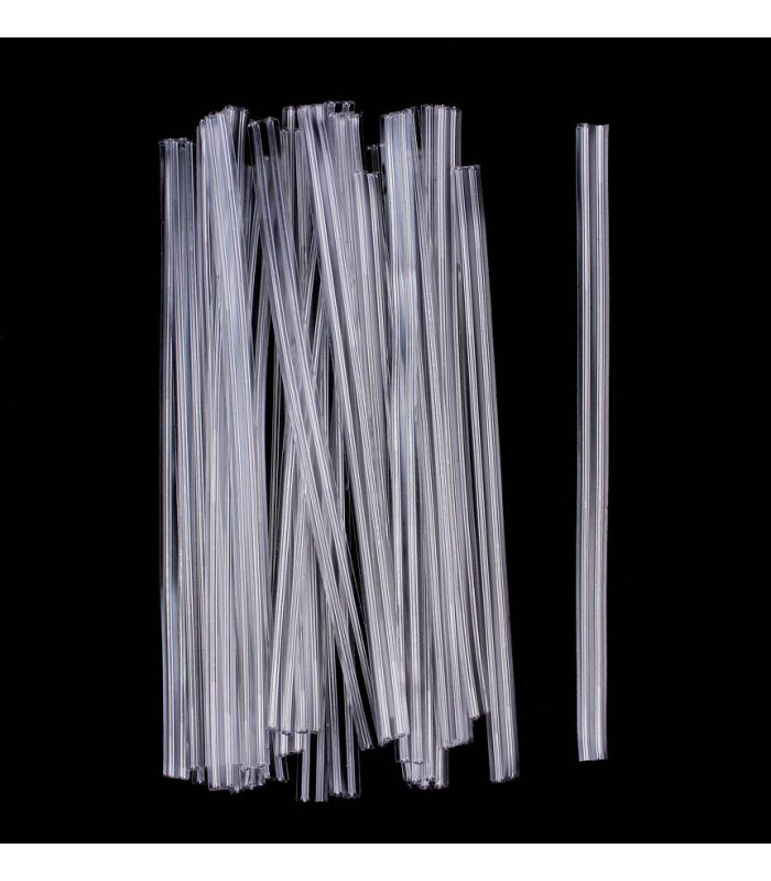 Fil double en bandes de 5 mm x 10 cm garnies de plastique