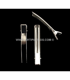 PINCE CHEVEUX CROCODILE SANS TROU 5 CMS.