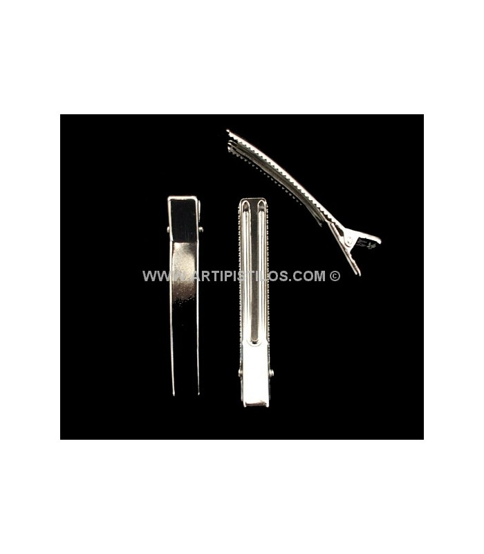 PINCE CHEVEUX CROCODILE SANS TROU 5 CMS.