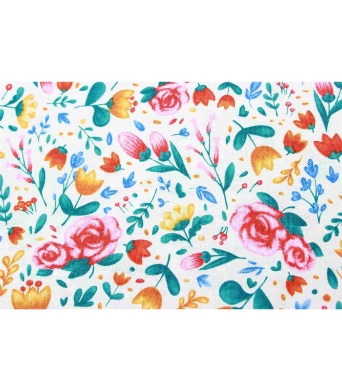 Tissu imprimé "FROM THE FIELD" 100% coton