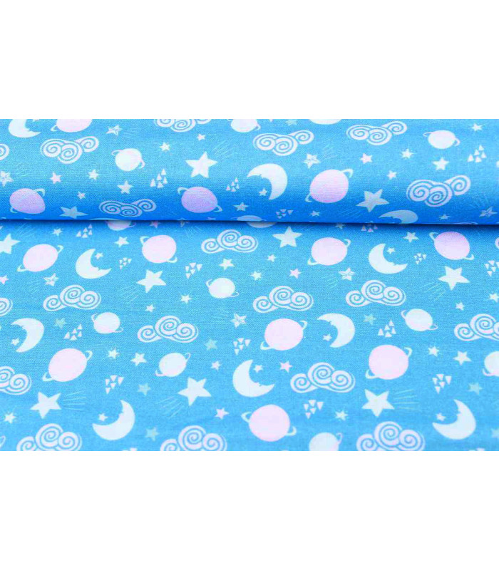 Tissu imprimé "FROM THE SKY" 100% coton