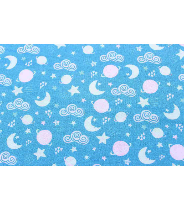 Tissu imprimé "FROM THE SKY" 100% coton
