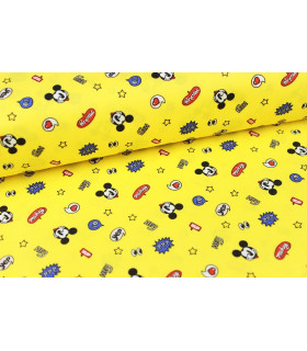 Tissu imprimé "MICKEY THING" 100% coton / 110 cm X 50 cm