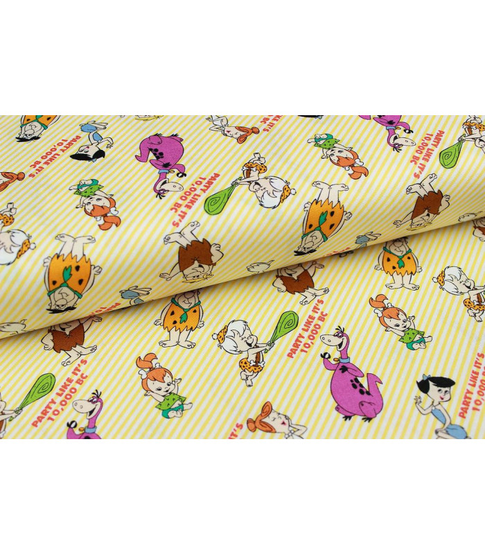 Tissu imprimé "LOS PICAPIEDRA" 100% coton