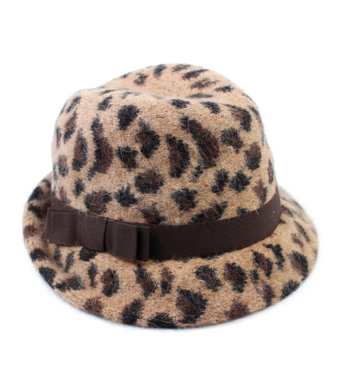 Chapeau de dame en angora/laine - Auto-ajustable