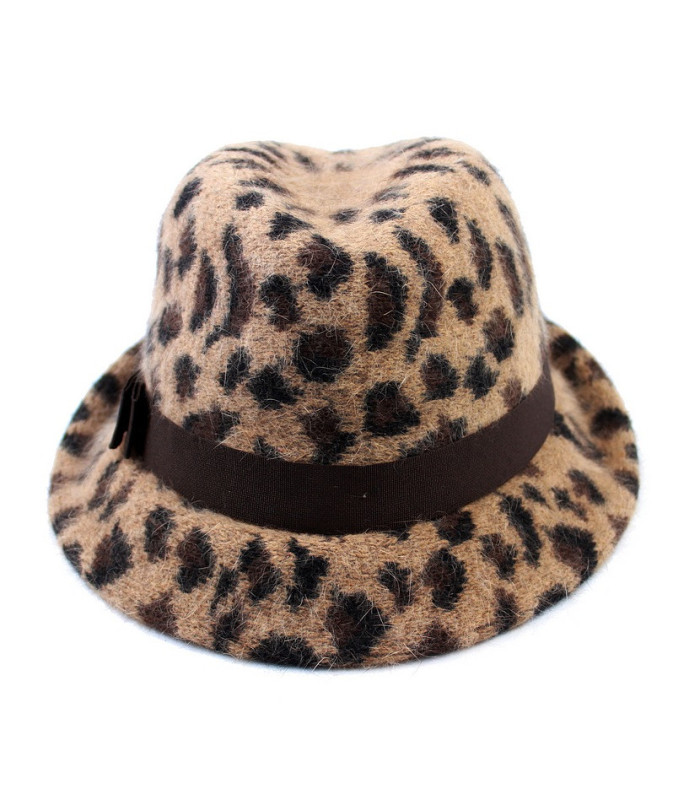Chapeau de dame en angora/laine - Auto-ajustable