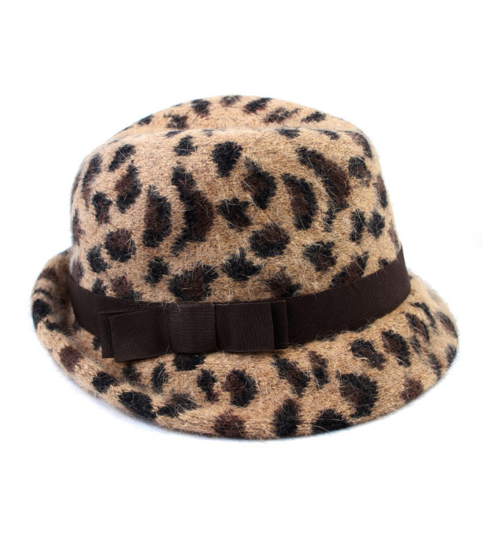 Chapeau de dame en angora/laine - Auto-ajustable