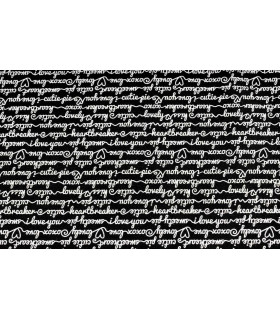 Tissu imprimé "XoXo" 100% coton