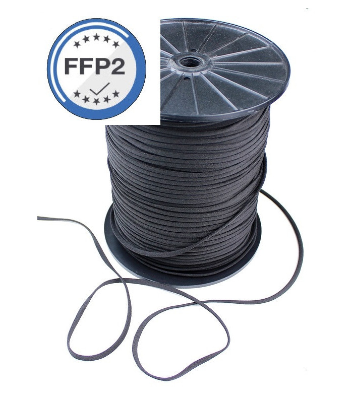 Bande élastique plate pour masques FFp2