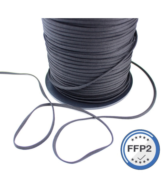 Bande élastique plate pour masques FFp2