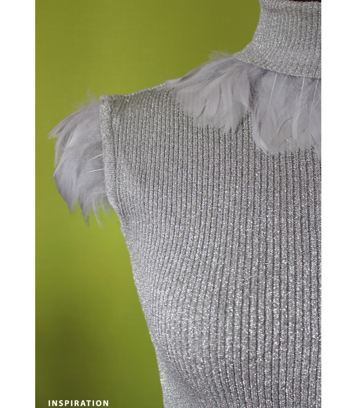 Frange plume d'oie 8 - 15 cm