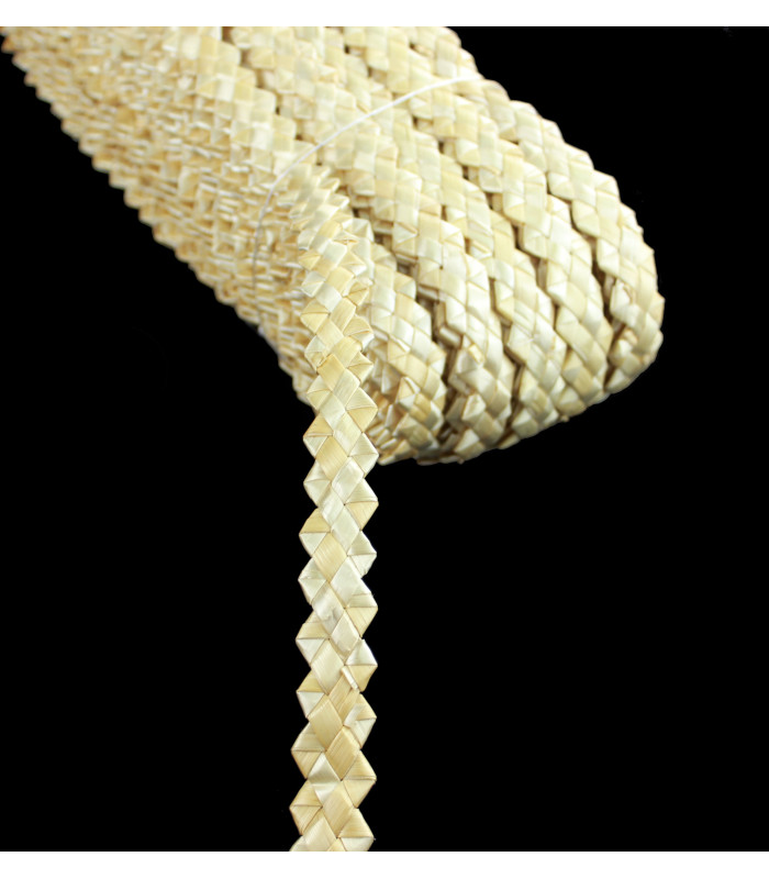 RUBAN DE PAILLE NATURELLE TRESSÉE "LOUVRE" 20mm