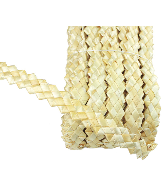 RUBAN DE PAILLE NATURELLE TRESSÉE "LOUVRE" 20mm