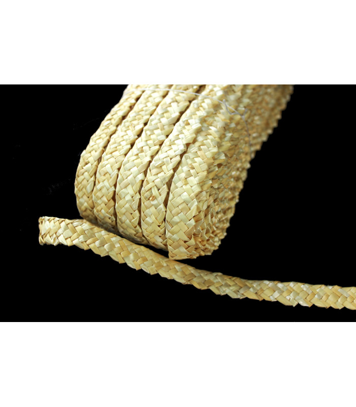 RUBAN DE PAILLE NATURELLE TRESSÉE "POMPIDOU" 23mm