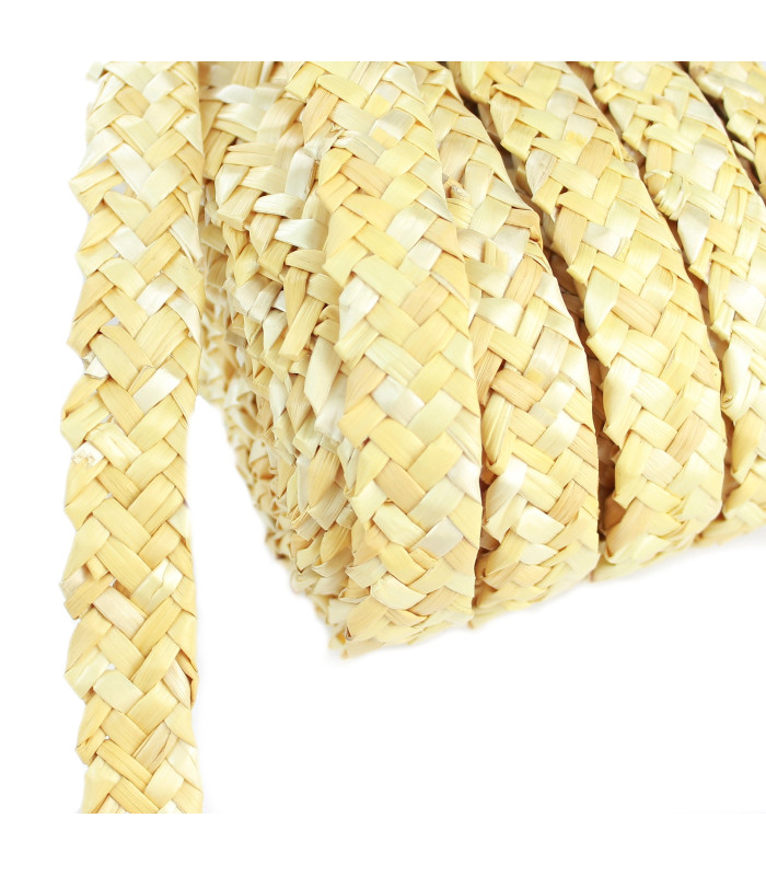 RUBAN DE PAILLE NATURELLE TRESSÉE "POMPIDOU" 23mm