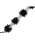 Bande de fleurs sur tulle