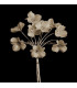 FLEUR EN PORCELAINE QUATRE FEUILLES AVEC CRISTAL