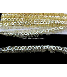 BANDE TULLE MÉTALLIQUE