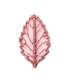 Feuille brodée 2 x 3,5 cm