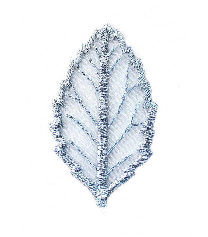 Feuille brodée 2 x 3,5 cm