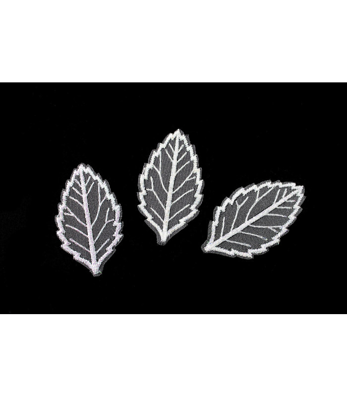 Feuille brodée 2 x 5 cm