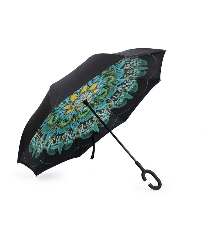 Parapluie inversé avec voile intérieur coloré