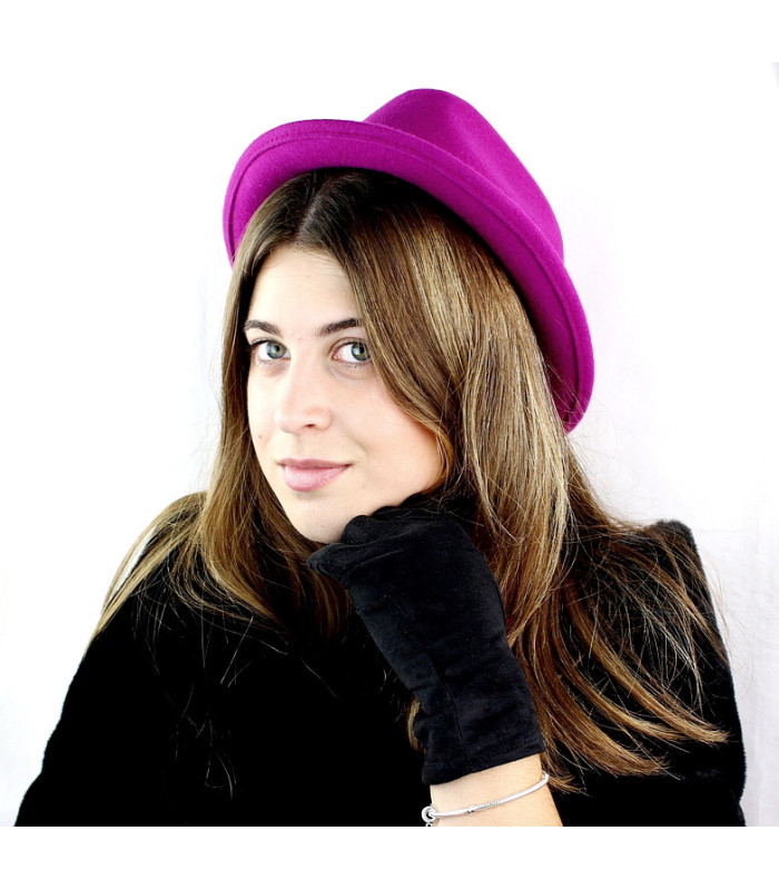 CHAPEAU EN FEUTRE POUR FEMMES, RÉGLABLE - INDÉFORMABLE