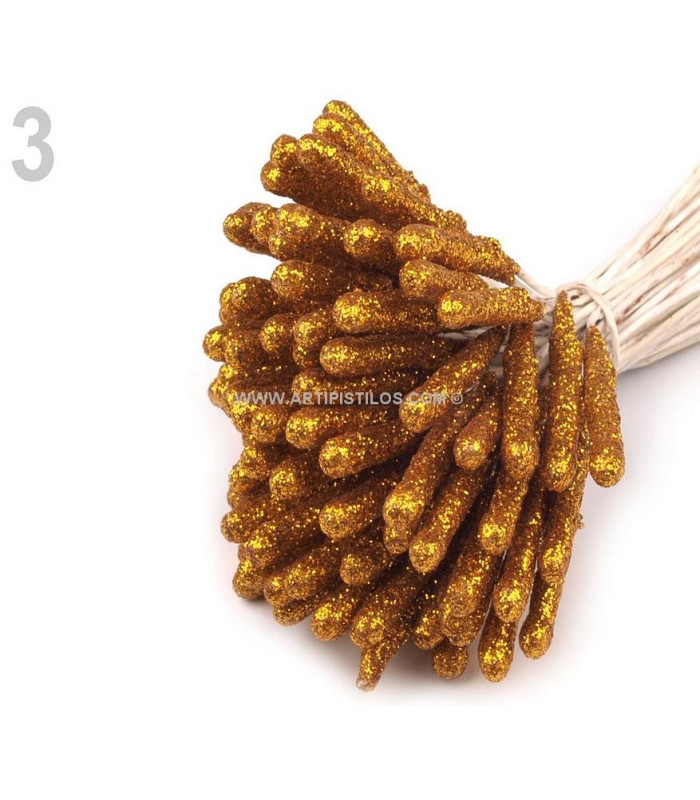 Pistils allongée avec des paillettes