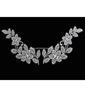 APPLICATION BRODÉE DE FEUILLES