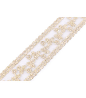 Liseré brodé/tressé avec lurex