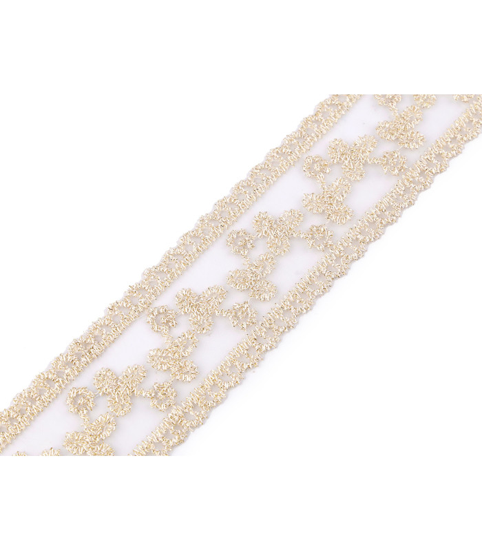Liseré brodé/tressé avec lurex