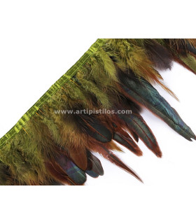 Frange plume de coq 15cm - 19cm / 25 cms.