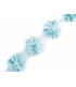 Bande de fleurs sur tulle