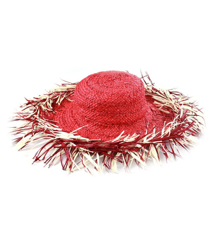 CAPELINE "RAIN" EN RAFFIA NATURELLE 55cm
