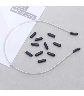 Embout en silicone pour les extrémités des serre-têtes métalliques