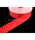 RUBAN EN SATIN À POIS 38 MM.